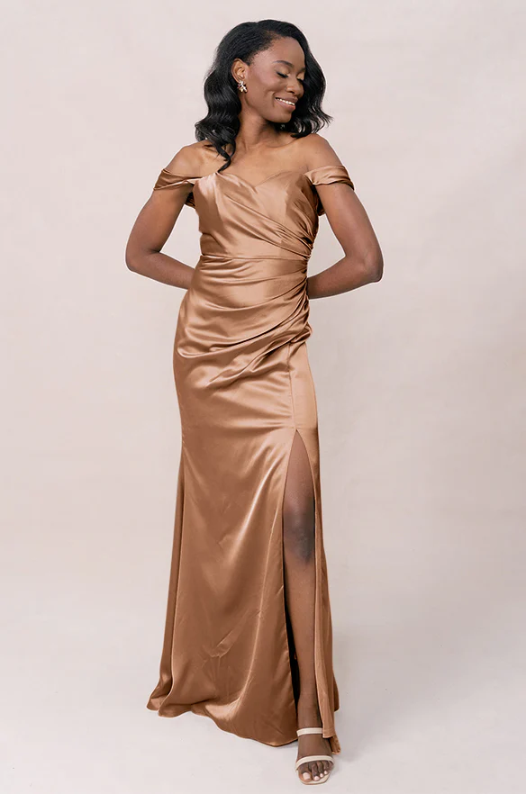 Ariel Convertible Satin Dress | Made To Order - Image 101