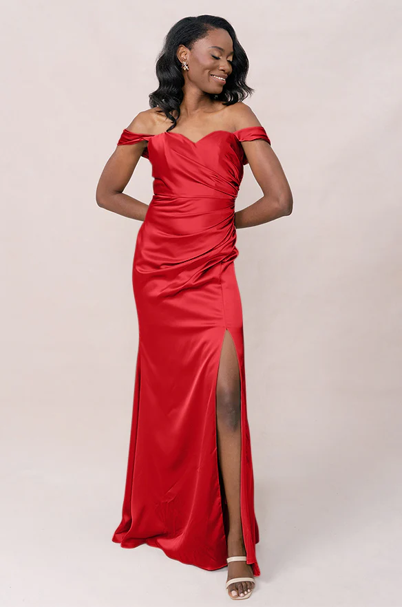Ariel Convertible Satin Dress | Made To Order - Image 44