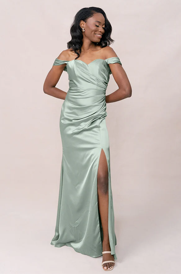 Ariel Convertible Satin Dress | Made To Order - Image 54