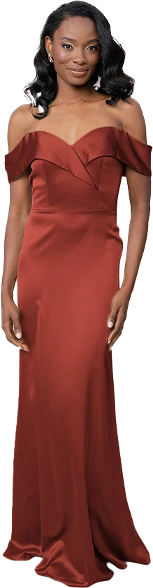 Bardot Satin Dress | Made To Order - Image 100