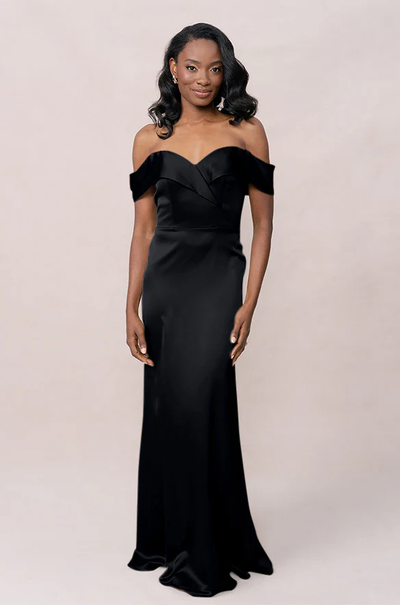 Bardot Satin Dress | Made To Order - Image 11