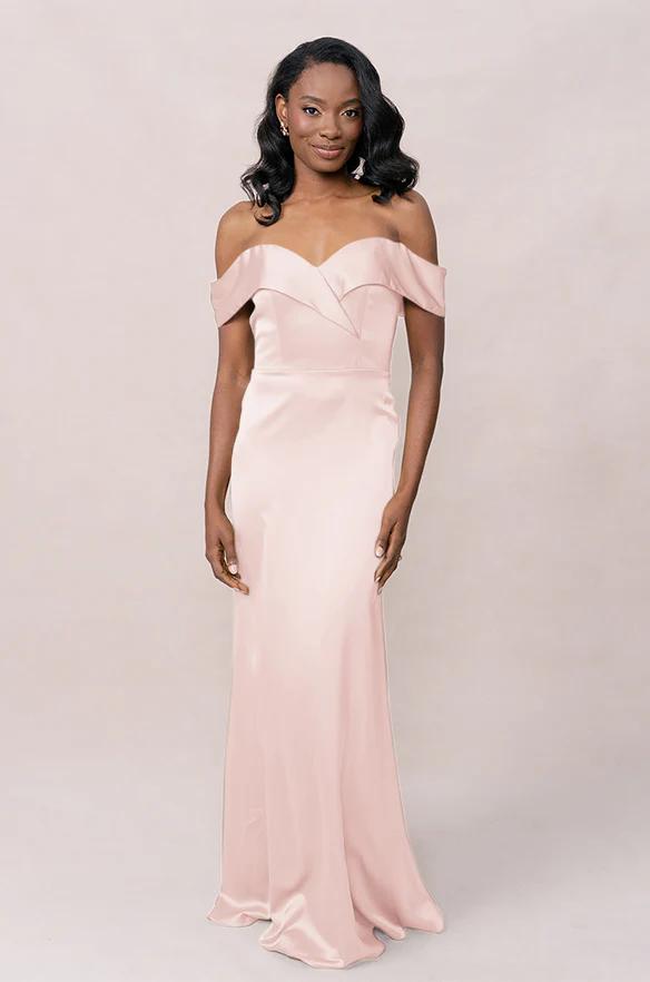 Bardot Satin Dress | Made To Order - Image 12