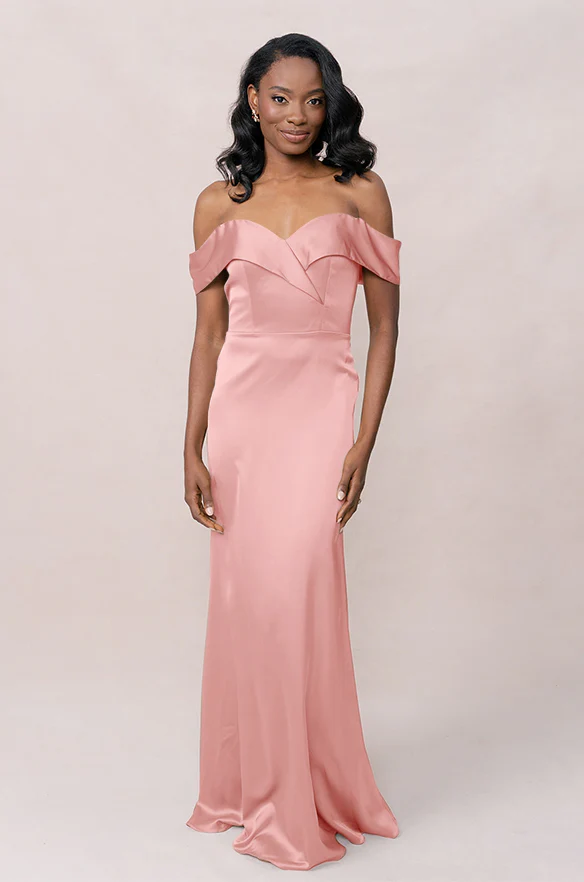 Bardot Satin Dress | Made To Order - Image 13