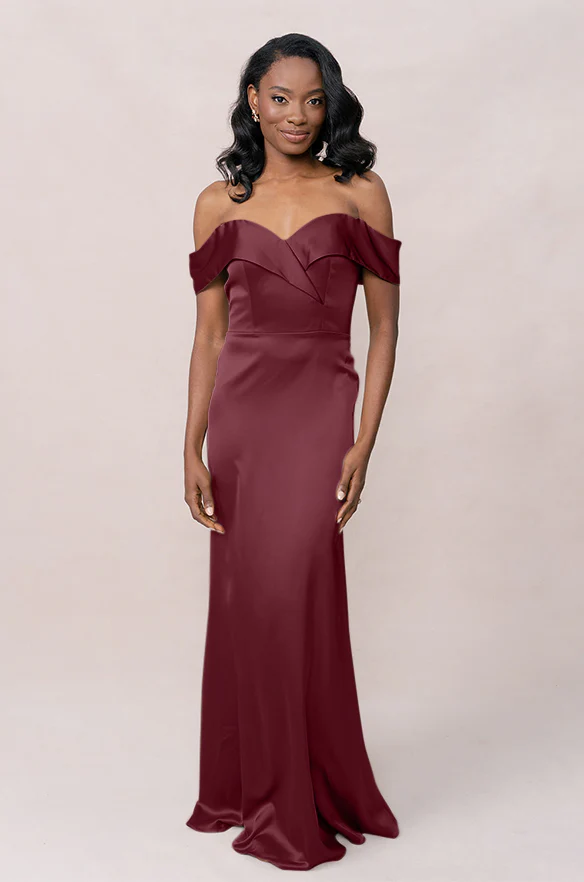 Bardot Satin Dress | Made To Order - Image 14