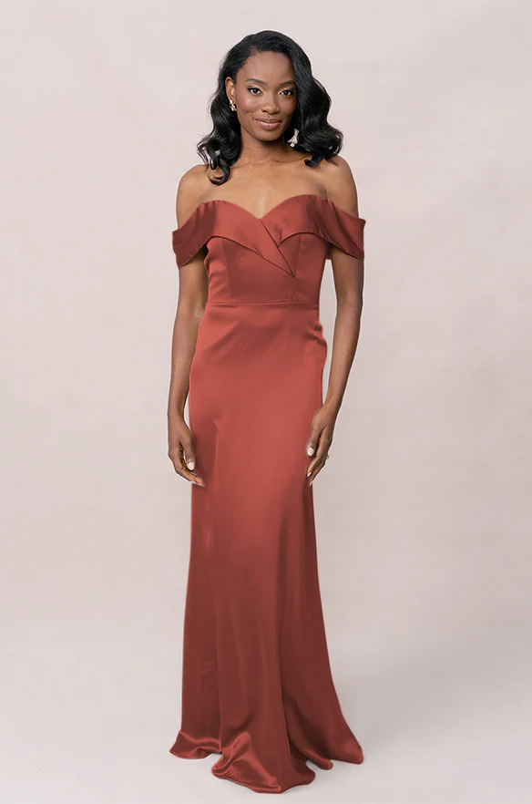 Bardot Satin Dress | Made To Order - Image 15