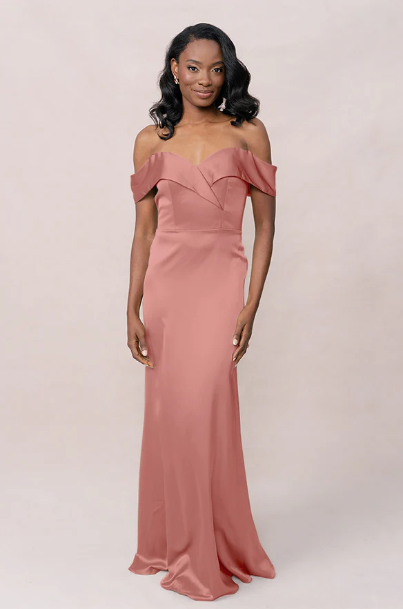 Bardot Satin Dress | Made To Order - Image 19