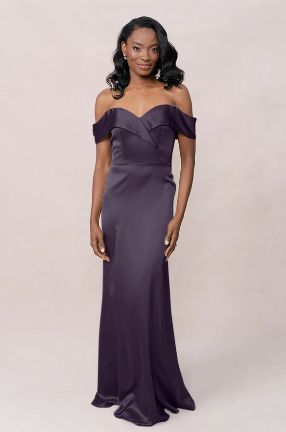 Bardot Satin Dress | Made To Order - Image 21