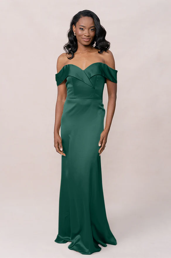 Bardot Satin Dress | Made To Order - Image 22