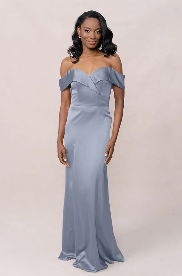 Bardot Satin Dress | Made To Order - Image 24