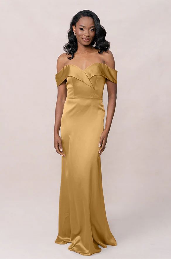 Bardot Satin Dress | Made To Order - Image 27