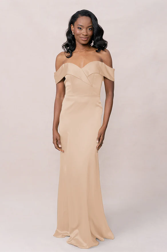 Bardot Satin Dress | Made To Order - Image 28