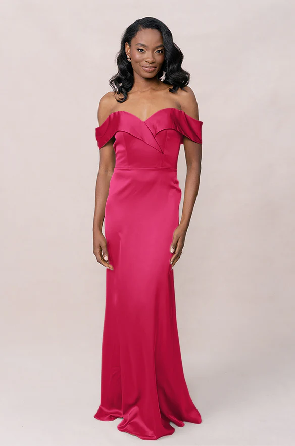 Bardot Satin Dress | Made To Order - Image 29