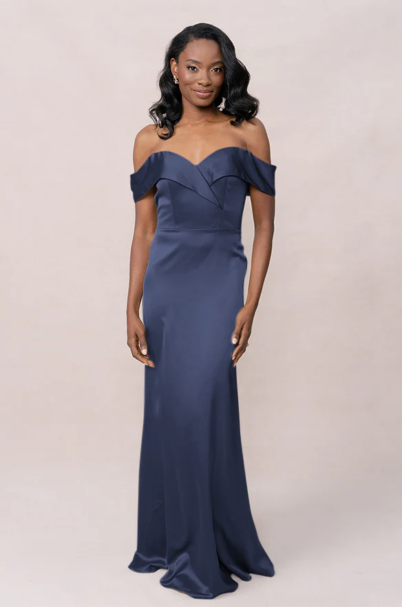 Bardot Satin Dress | Made To Order - Image 30