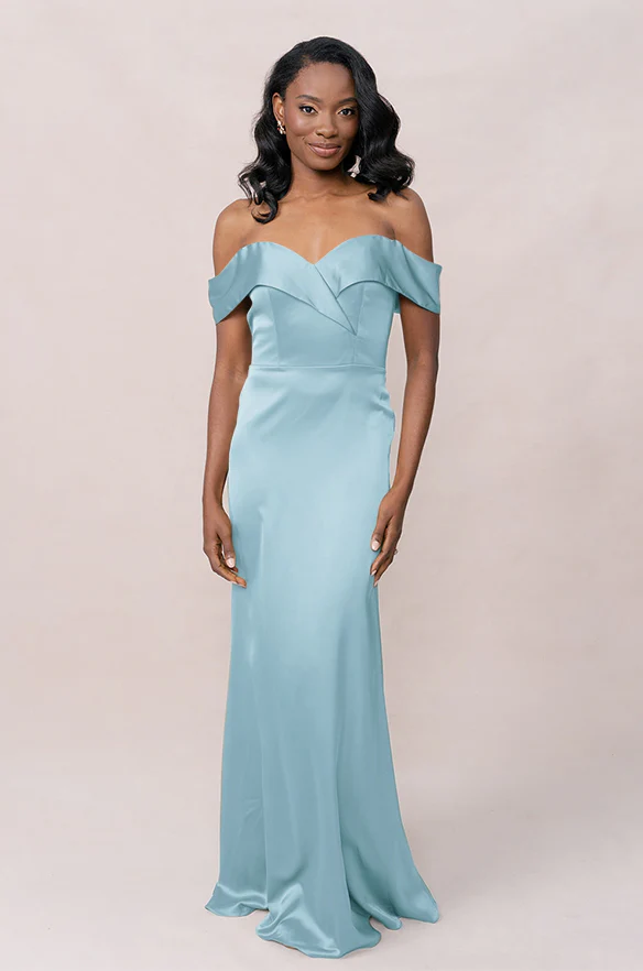Bardot Satin Dress | Made To Order - Image 31