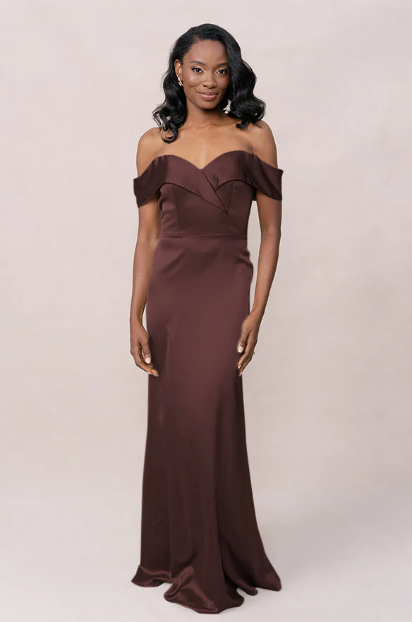 Bardot Satin Dress | Made To Order - Image 34