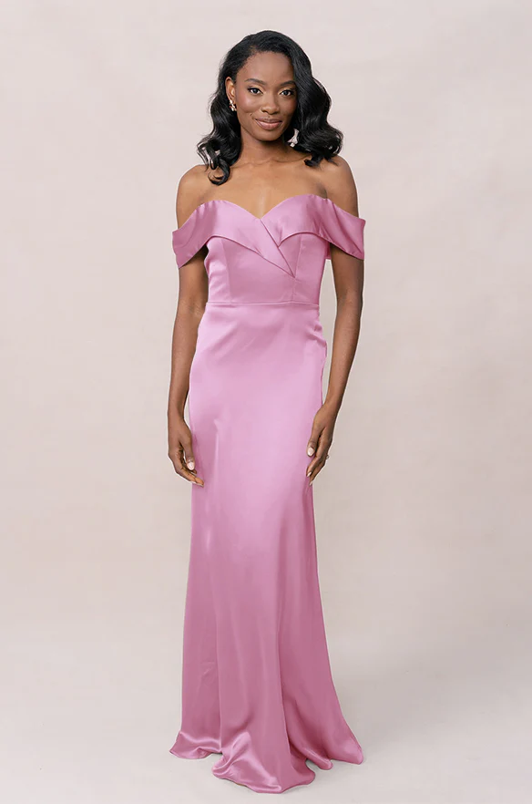 Bardot Satin Dress | Made To Order - Image 36