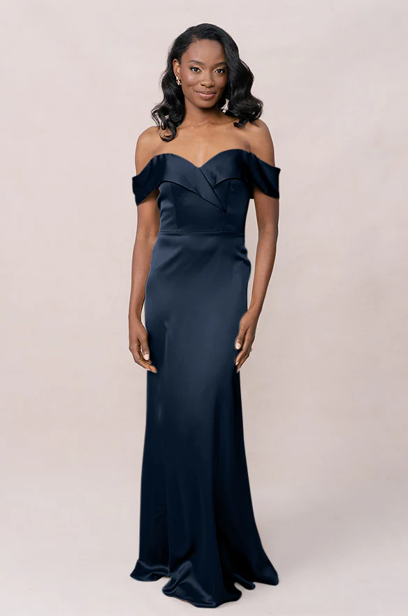 Bardot Satin Dress | Made To Order - Image 42