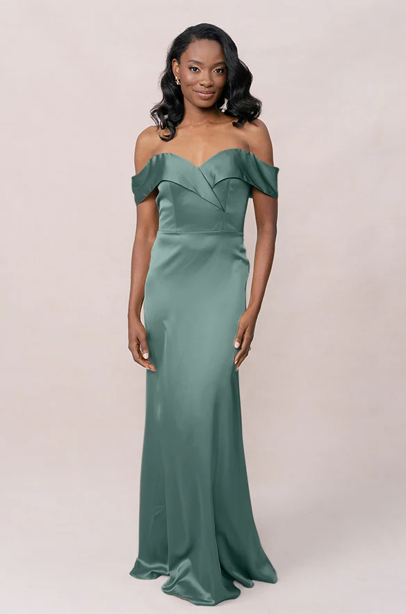 Bardot Satin Dress | Made To Order - Image 44