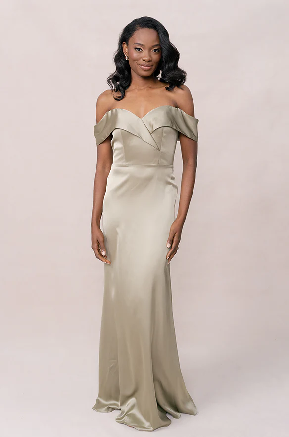 Bardot Satin Dress | Made To Order - Image 48