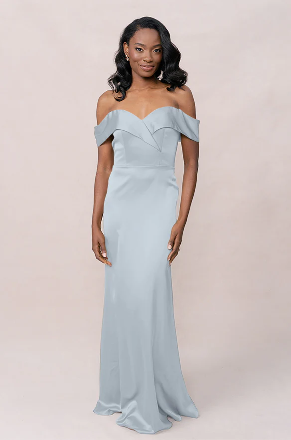 Bardot Satin Dress | Made To Order - Image 49