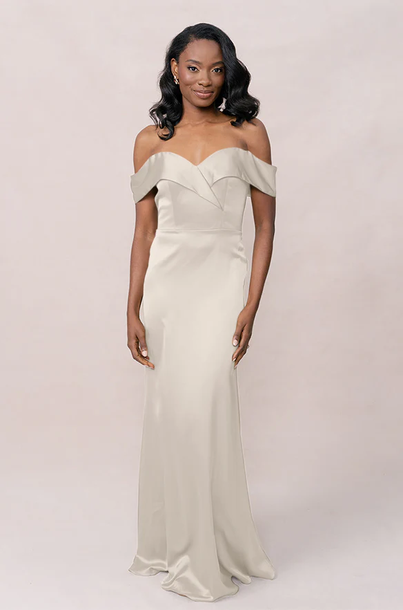 Bardot Satin Dress | Made To Order - Image 50