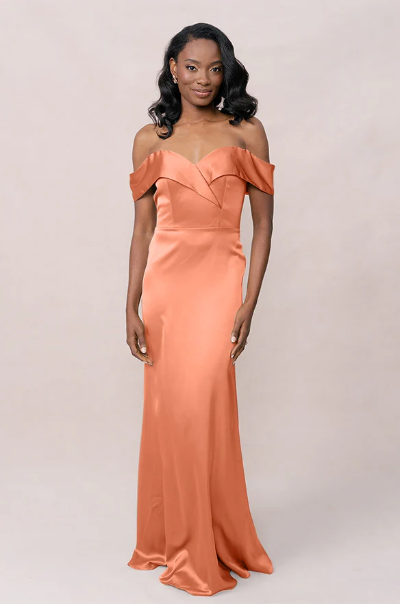 Bardot Satin Dress | Made To Order - Image 51