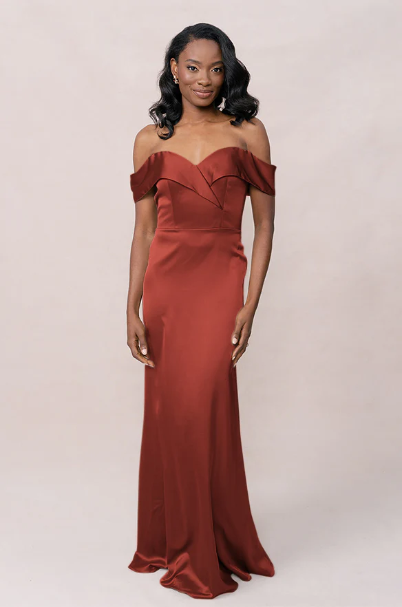 Bardot Satin Dress | Made To Order - Image 53