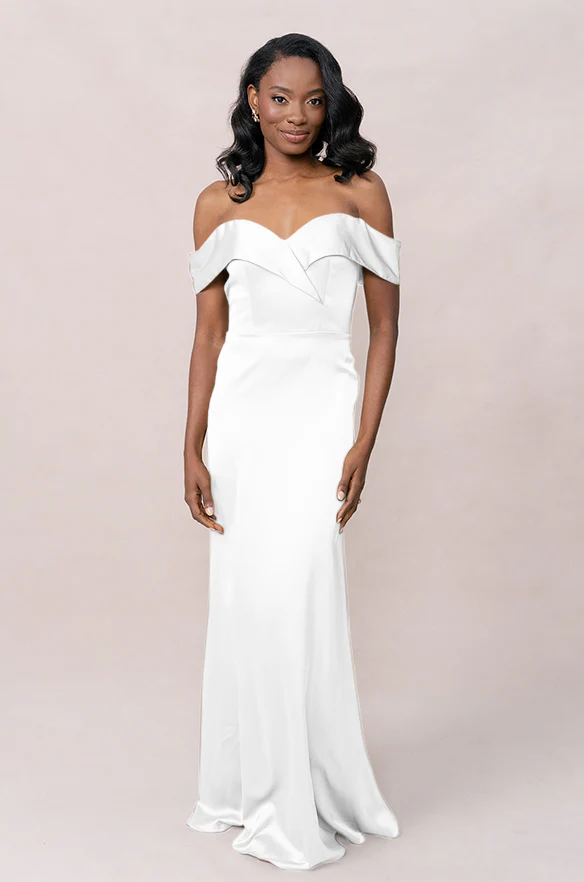 Bardot Satin Dress | Made To Order - Image 55