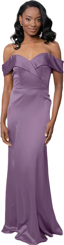 Bardot Satin Dress | Made To Order - Image 67