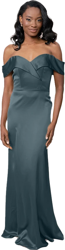 Bardot Satin Dress | Made To Order - Image 70