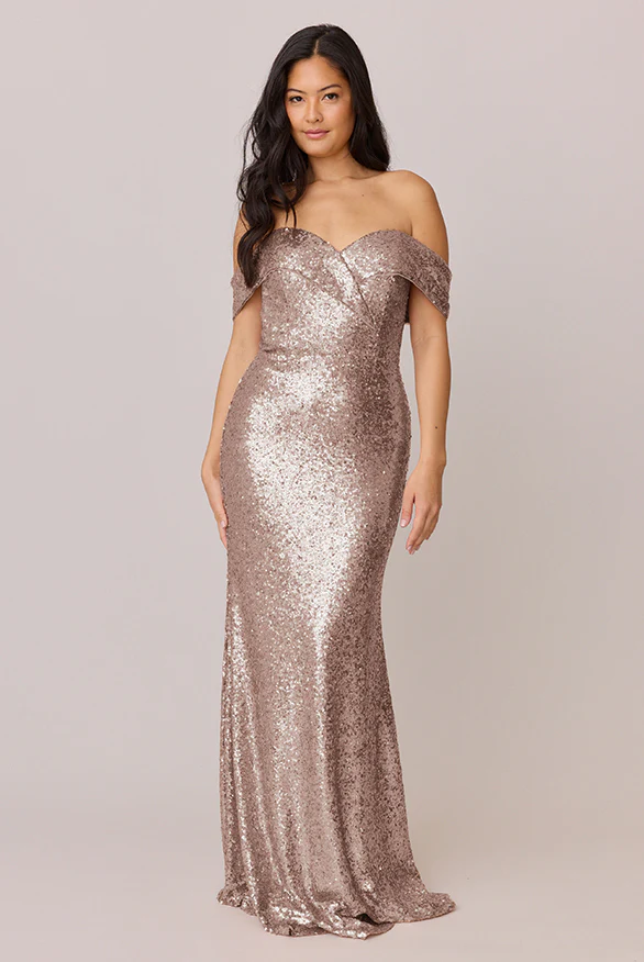 Bardot Sequin Dress | Made To Order - Image 23