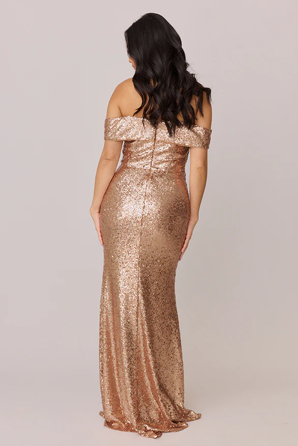 Bardot Sequin Dress | Made To Order - Image 34
