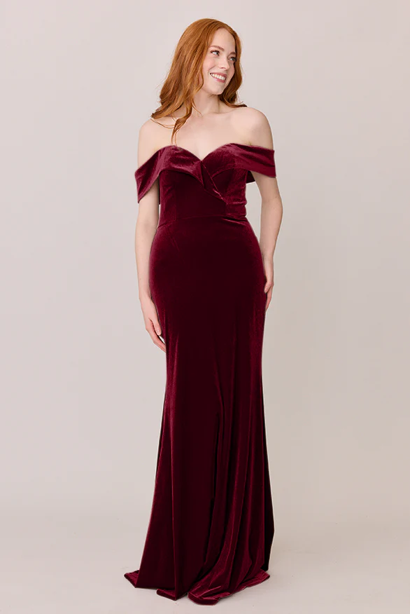 Bardot Velvet Dress | Made To Order - Image 11