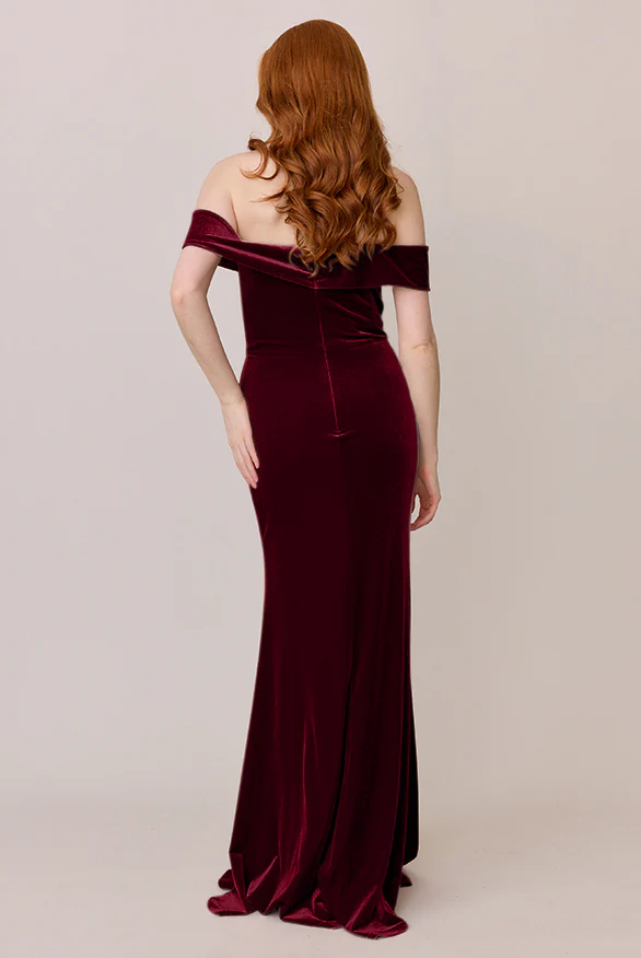 Bardot Velvet Dress | Made To Order - Image 12