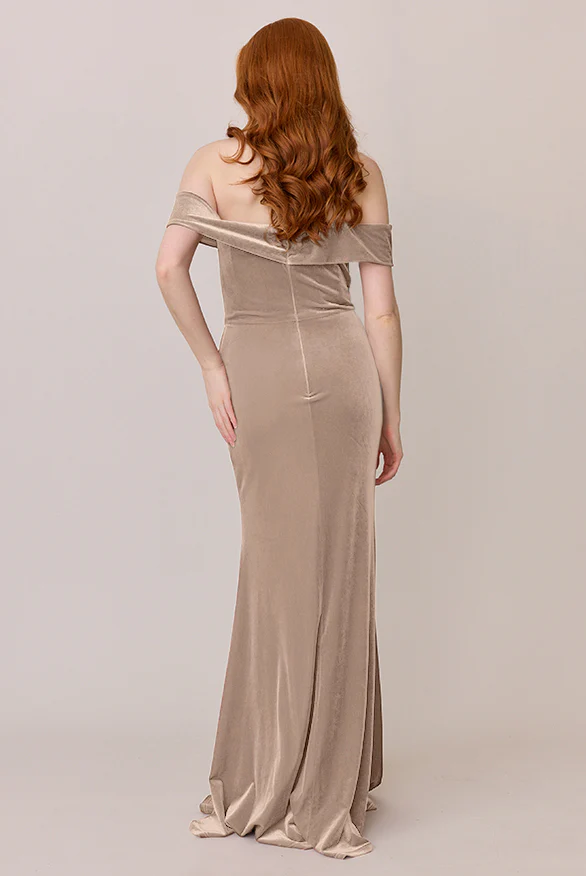 Bardot Velvet Dress | Made To Order - Image 14