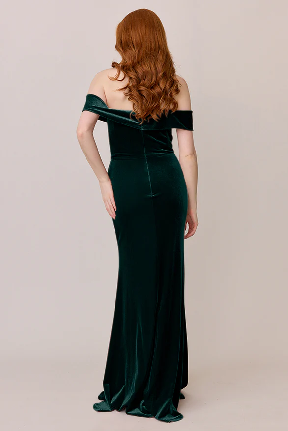 Bardot Velvet Dress | Made To Order - Image 16