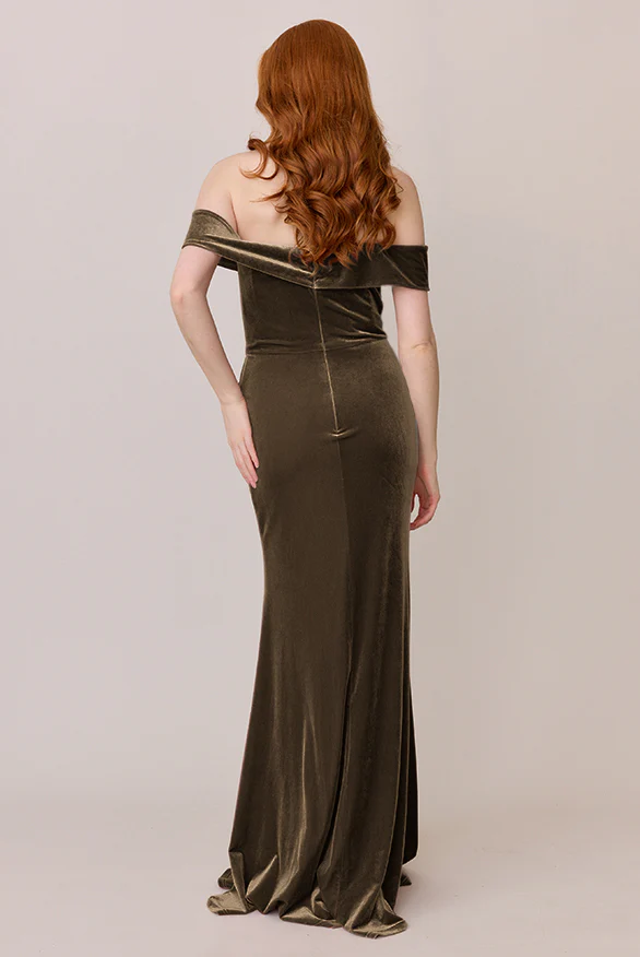 Bardot Velvet Dress | Made To Order - Image 20