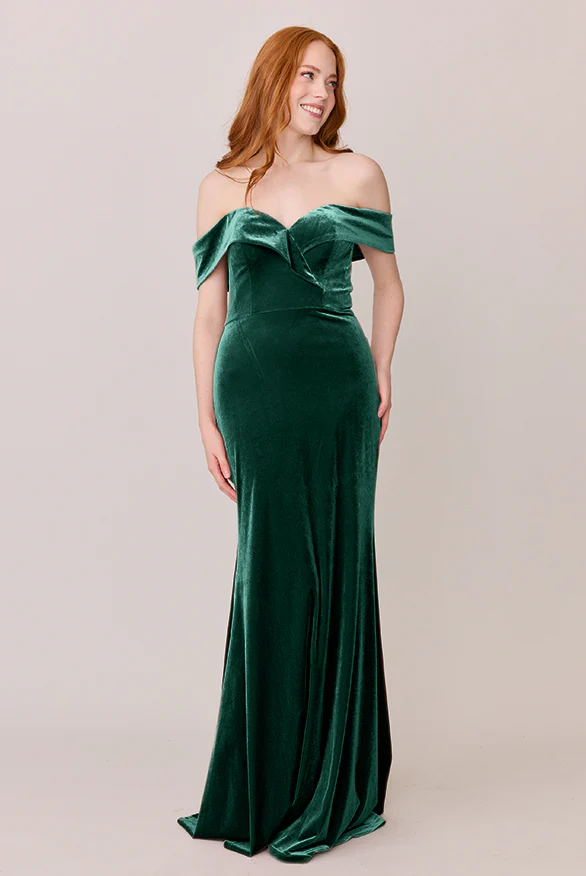 Bardot Velvet Dress | Made To Order - Image 23