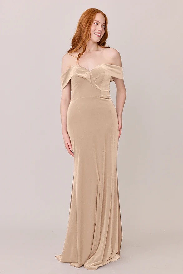 Bardot Velvet Dress | Made To Order - Image 25