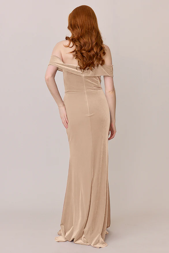 Bardot Velvet Dress | Made To Order - Image 26