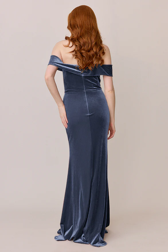 Bardot Velvet Dress | Made To Order - Image 28