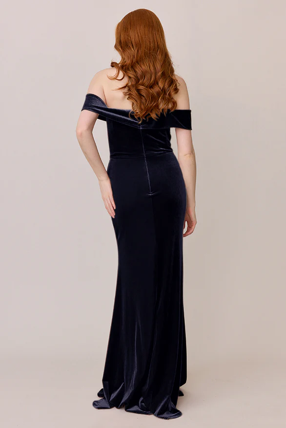 Bardot Velvet Dress | Made To Order - Image 34