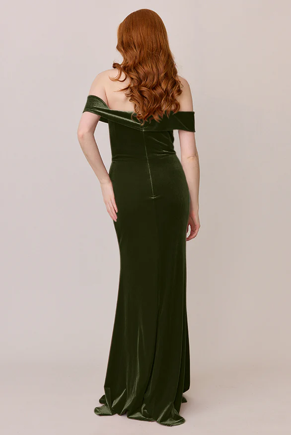 Bardot Velvet Dress | Made To Order - Image 36