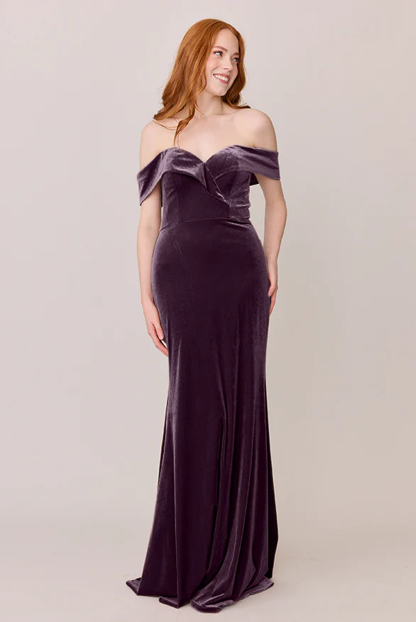 Bardot Velvet Dress | Made To Order - Image 37