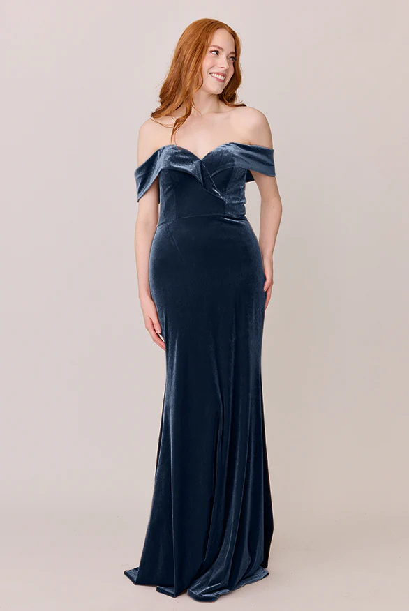 Bardot Velvet Dress | Made To Order - Image 39