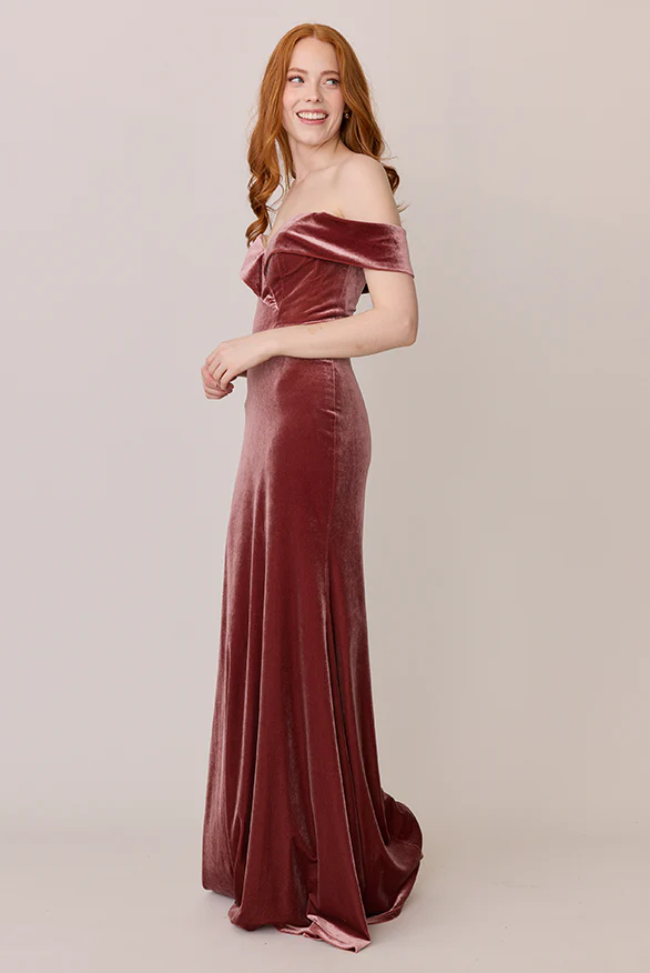 Bardot Velvet Dress | Made To Order - Image 4