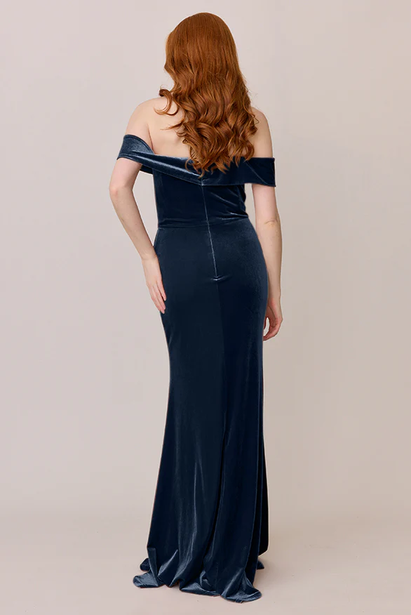 Bardot Velvet Dress | Made To Order - Image 40