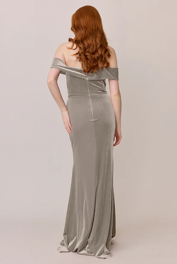 Bardot Velvet Dress | Made To Order - Image 48