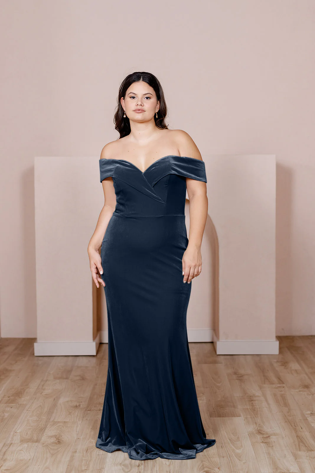 Bardot Velvet Dress | Made To Order - Image 52