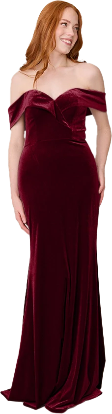 Bardot Velvet Dress | Made To Order - Image 56